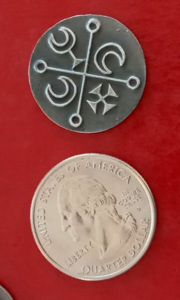 are 2 sided and are about 22mm in diameter and vary in thickness from 1 ...